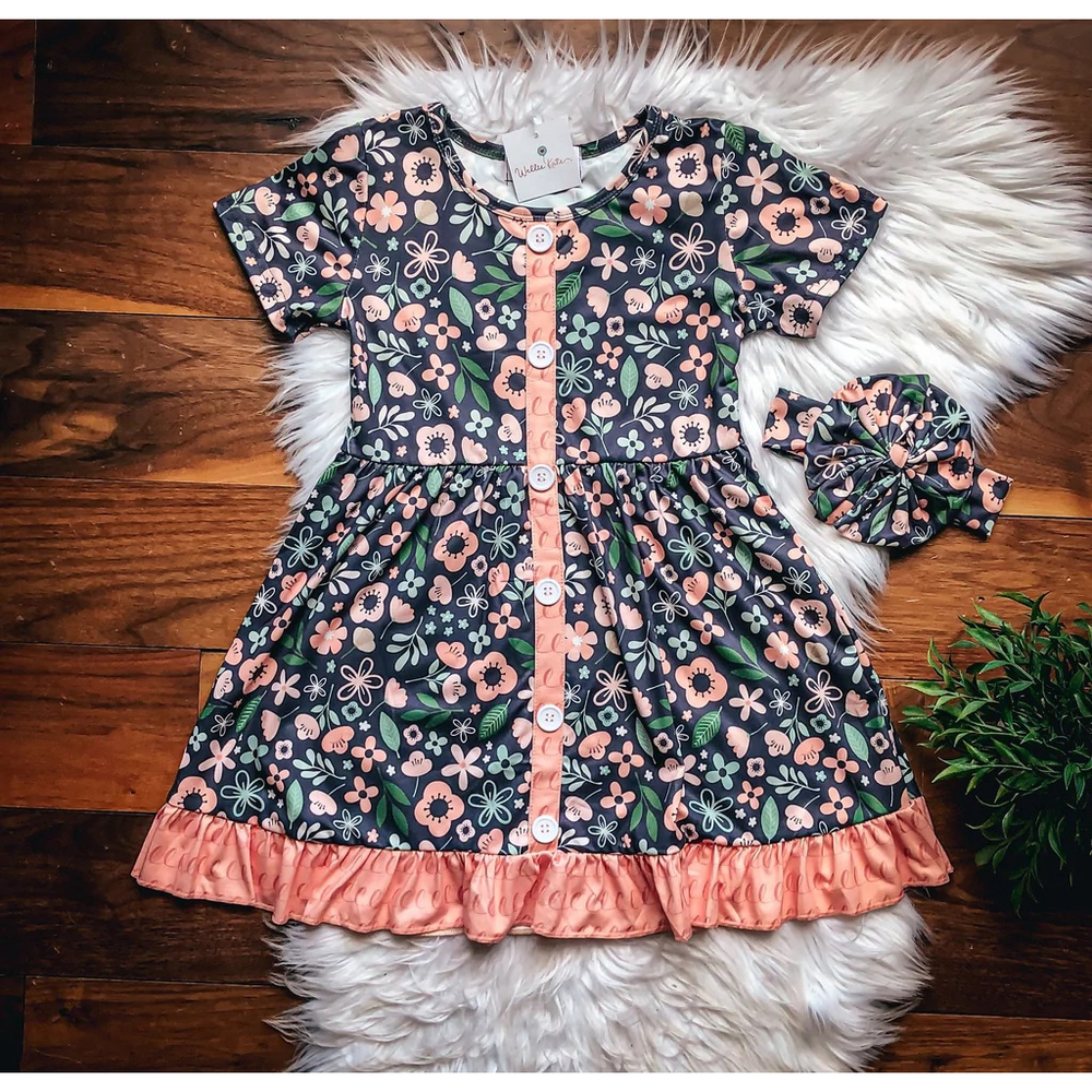 Wellington Designs Happiness Blooms Dress, Sz 4T NWT